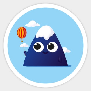 Mountain ballooning Sticker